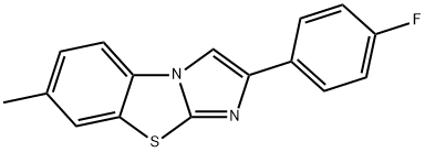 2-(4-FLUOROPHENYL)-7-METHYLIMIDAZO[2,1-B]BENZOTHIAZOLE 结构式