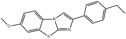 2-(4-ETHYLPHENYL)-7-METHOXYIMIDAZO[2,1-B]BENZOTHIAZOLE 结构式