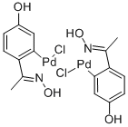 二-μ-氯双[5-羟基-2-[1-(羟基亚氨基-κN)乙基]苯基-κC]钯(II)二聚物 结构式