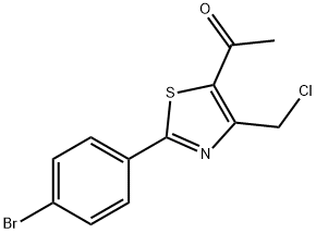 1-[2-(4-Bromophenyl)-4-(chloromethyl)-1,3-thiazol-5-yl]ethanone 结构式
