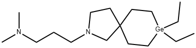 N-(3-DIMETHYLAMINO-PROPYL)-2-AZA-8,8-DIETHYL-8-GERMASPIRO  [4:5]DECANE-1,3-DIONE  (AS)  DISCONTINUED 结构式