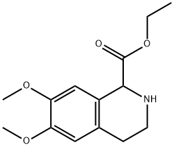 6,7-DIMETHOXY-1,2,3,4-TETRAHYDRO-ISOQUINOLINE-1-CARBOXYLIC ACID ETHYL ESTER 结构式