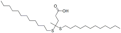 4,4-Bis(dodecylthio)pentanoic acid 结构式