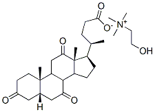 (2-hydroxyethyl)trimethylammonium (5beta)-3,7,12-trioxocholan-24-oate 结构式