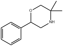 5,5-二甲基-2-苯基吗啉 结构式