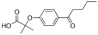 2-Methyl-2-[4-(1-oxopentyl)phenoxy]propanoic acid 结构式