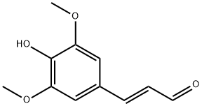 TRANS-3,5-二甲氧基-4-羟基肉桂醛 结构式