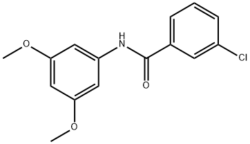 3-氯-N-(3,5-二甲氧基苯基)苯甲酰胺 结构式