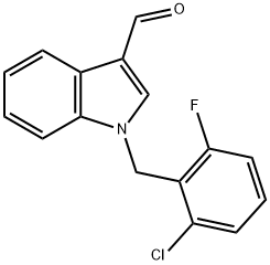 1-(2-氯-6-氟苄基)-1H-吲哚-3-甲醛 结构式