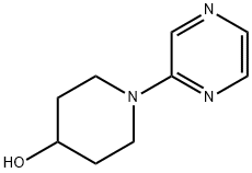 1-吡嗪基-4-哌啶醇 结构式