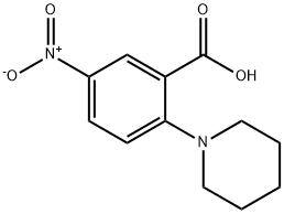 5-硝基-2-哌啶-1-基苯甲酸 结构式