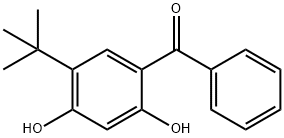 5-叔-丁基-2,4-二羟基苯并苯基酮 结构式