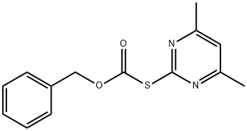 4,6-二甲基嘧啶-2-硫基甲酸苄酯 结构式