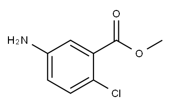 2-氯-5-氨基苯甲酸甲酯 结构式