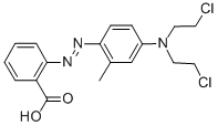 2-[[4-[Bis(2-chloroethyl)amino]-2-methylphenyl]azo]benzoic acid 结构式