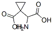 Cyclopropaneacetic acid, alpha-amino-1-carboxy- (9CI) 结构式