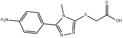 2-((5-(4-氨基苯基)-4-甲基-4H-1,2,4-三唑-3-基)硫代)乙酸 结构式