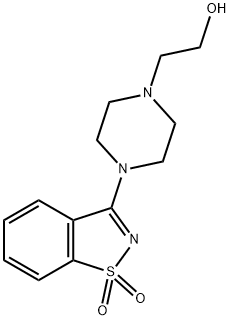 2-[4-(1,1-二氧代-1,2-苯并异噻唑-3-基)哌嗪-1-基]乙醇 结构式