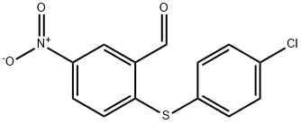 5-硝基-2-(4-氯苯基硫代)苯甲醛 结构式