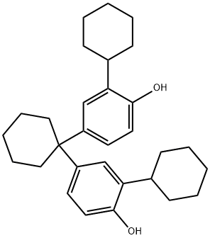 1,1-双(3-环己基-4-羟苯基)环己烷 结构式