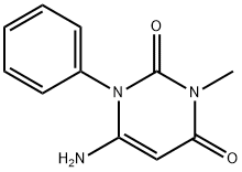 6-氨基-3-甲基-1-苯基嘧啶-2,4(1H,3H)-二酮 结构式