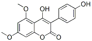 4-Hydroxy-3-(p-hydroxyphenyl)-5,7-dimethoxy-2H-1-benzopyran-2-one 结构式