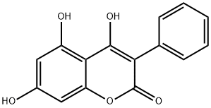 4,5,7-三羟基-3-苯基香豆素 结构式