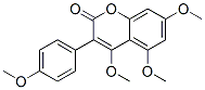 4,5,7-Trimethoxy-3-(4-methoxyphenyl)-2H-1-benzopyran-2-one 结构式