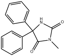 3-Methyl-5,5-diphenylhydantoin 结构式