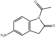 2H-Indol-2-one,  1-acetyl-5-amino-1,3-dihydro- 结构式