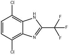 4,7-Dichloro-2-(trifluoromethyl)-1H-benzimidazole 结构式