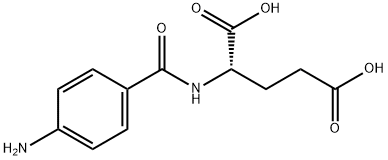 N-(4-氨基苯甲酰基)-DL-谷氨酸 结构式