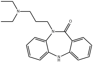 10-[3-(Diethylamino)propyl]-5,10-dihydro-11H-dibenzo[b,e][1,4]diazepin-11-one 结构式