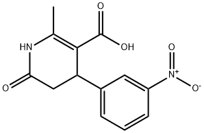 1,4,5,6-Tetrahydro-2-methyl-4-(3-nitrophenyl)-6-oxo-3-pyridinecarboxylic acid 结构式