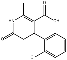 4-(2-CHLOROPHENYL)-1,4,5,6-TETRAHYDRO-2-METHYL-6-OXO-3PYRIDINECARBOXYLICACID 结构式