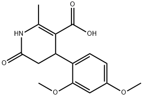 4-(2,4-Dimethoxyphenyl)-1,4,5,6-tetrahydro-2-methyl-6-oxo-3-pyridinecarboxylic a 结构式