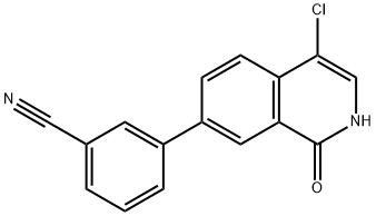 3-(4-CHLORO-1-OXO-1,2-DIHYDROISOQUINOLIN-7-YL)BENZONITRILE 结构式