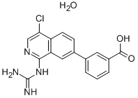 3-(4-CHLORO-1-GUANIDINOISOQUINOLIN-7-YL)BENZOIC ACID HYDRATE 结构式