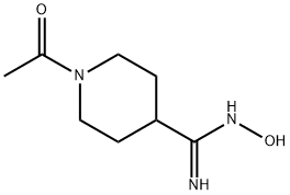 4-Piperidinecarboximidamide,  1-acetyl-N-hydroxy- 结构式