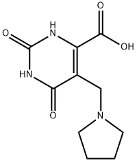 2,6-二羟基-5-(吡咯烷-1-基甲基)嘧啶-4-羧酸 结构式