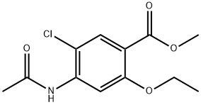 4-乙酰氨基-5-氯-2-乙氧基苯甲酸甲酯 结构式