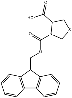 (4R)-3-[(9H-F氟-9-甲氧基)羰基]-1,3-苯并噻唑-甲酸 结构式
