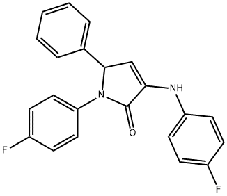 1-(4-FLUOROPHENYL)-3-[(4-FLUOROPHENYL)AMINO]-1,5-DIHYDRO-5-PHENYL-2H-PYRROL-2-ONE 结构式