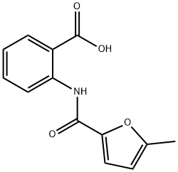 2-(5-甲基呋喃-2-甲酰胺基)苯甲酸 结构式