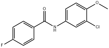 N-(3-氯-4-甲氧基苯)-4-氟苯甲酰胺 结构式