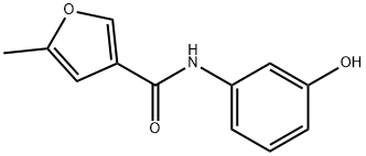 N-(3-羟基苯基)-5-甲基呋喃-3-甲酰胺 结构式