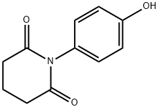 1-(4-羟基苯基)哌啶-2,6-二酮 结构式