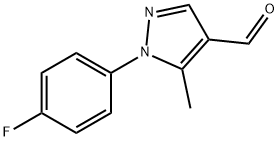 1-(4-FLUOROPHENYL)-5-METHYL-1H-PYRAZOLE-4-CARBOXALDEHYDE 结构式