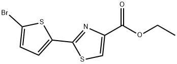 2-(5-溴-2-噻吩基)-1,3-噻唑-4-羧酸乙酯 结构式