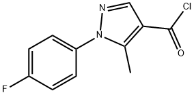 1-(4-氟苯基)-5-甲基-吡唑-4-羰酰氯 结构式